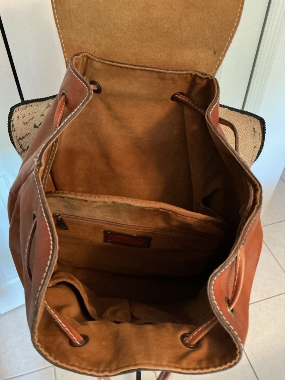 Patricia Nash Brown Leather Backpack - Picture 8 of 8